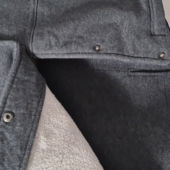 NORTHERN REFLECTIONS Gray snap front Cowl neck knit jacket, zip pockets/ Size S - Picture 8 of 10